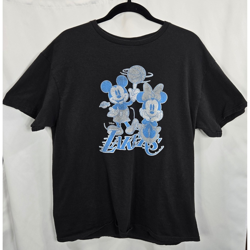Disney Junk Food Mickey Minnie Lakers T Shirt Black Mens‎ Large Streetwear